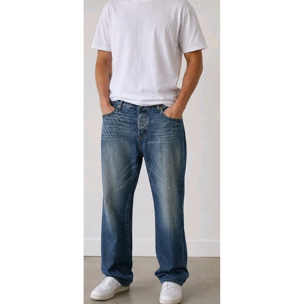 Vintage Chip & Pepper Big Pickle 33 Jeans Straight Blue Y2K Boho Grunge